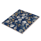 Dwergvis onderwaterpatroon tegeltje (Zijkant)