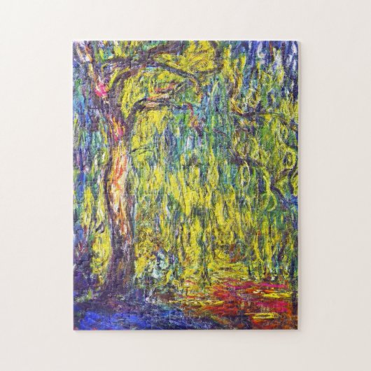 Dwevende Willow Claude Monet levendige schilderkun Legpuzzel (Verticaal)