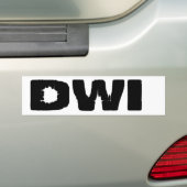 DWI BUMPERSTICKER (Op auto)