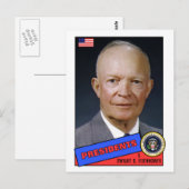 Dwight D. Eisenhower Baseball Card Briefkaart (Voorkant / Achterkant)