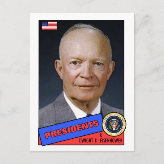 Dwight D. Eisenhower Baseball Card Briefkaart (Voorkant)