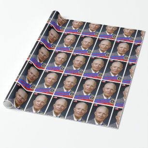 Dwight D. Eisenhower Baseball Card Cadeaupapier