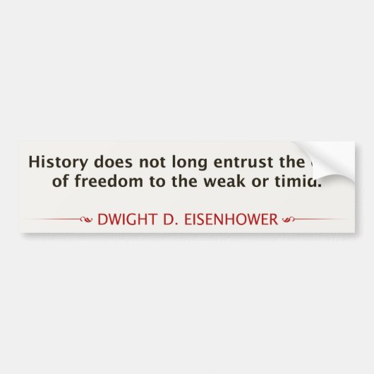 Dwight D. Eisenhower Bumpersticker (Voorkant)