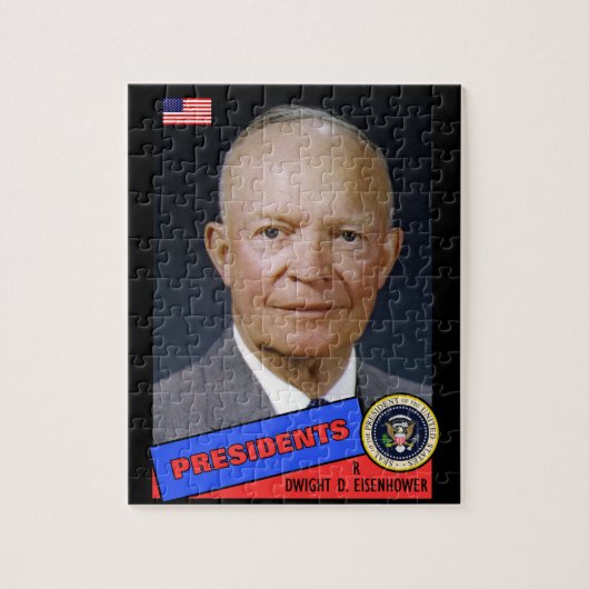 Dwight D. Eisenhower-honkbalkaart Legpuzzel (Verticaal)