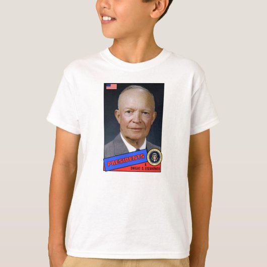 Dwight D. Eisenhower-honkbalkaart T-shirt (Voorkant)