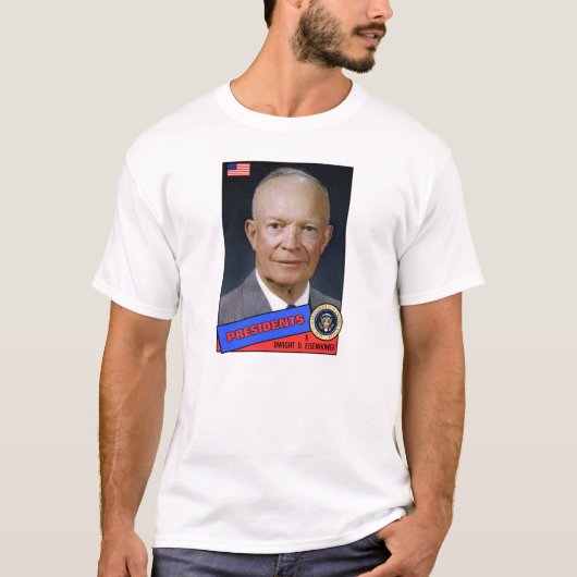Dwight D. Eisenhower-honkbalkaart T-shirt (Voorkant)