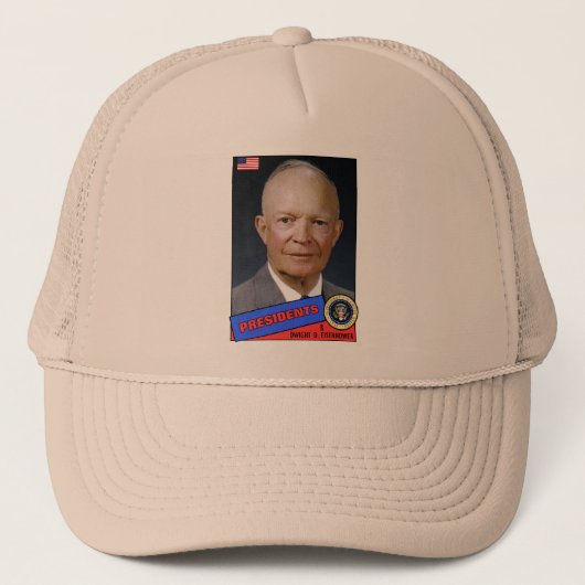 Dwight D. Eisenhower-honkbalkaart Trucker Pet (Voorkant)
