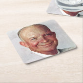 Dwight D. Eisenhower Kartonnen Onderzetters (Schuin)