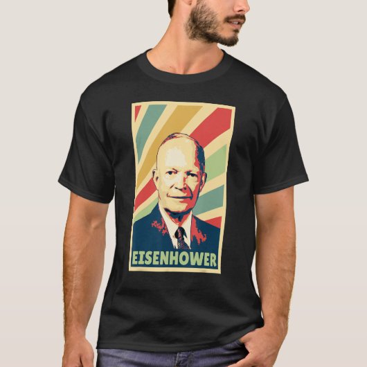 Dwight D Eisenhower kleuren T-shirt (Voorkant)
