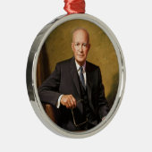 Dwight D Eisenhower Officieel presidentieel portre Metalen Ornament (Rechts)