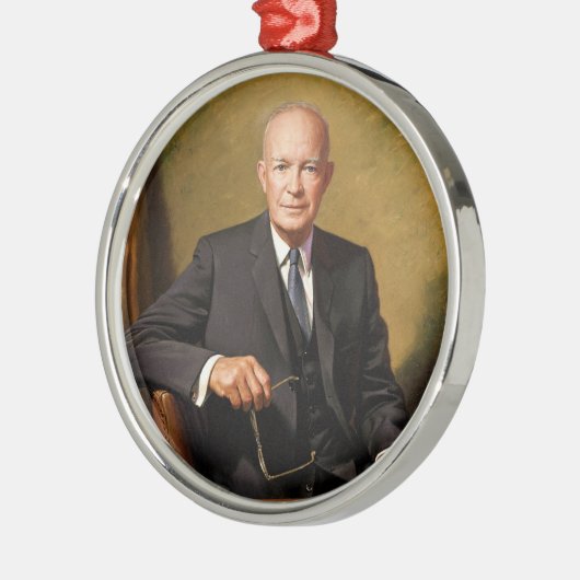 Dwight D Eisenhower Officieel presidentieel portre Metalen Ornament (Links)