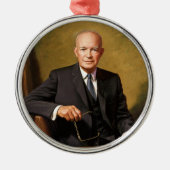 Dwight D Eisenhower Officieel presidentieel portre Metalen Ornament (Voorkant)