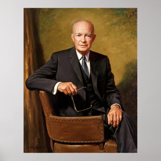 Dwight D Eisenhower Officieel presidentieel portre Poster (Voorkant)