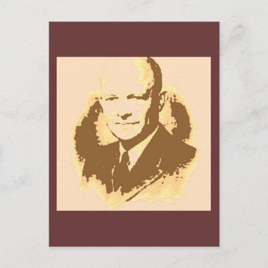 Dwight D Eisenhower Pop Art Briefkaart (Voorkant)