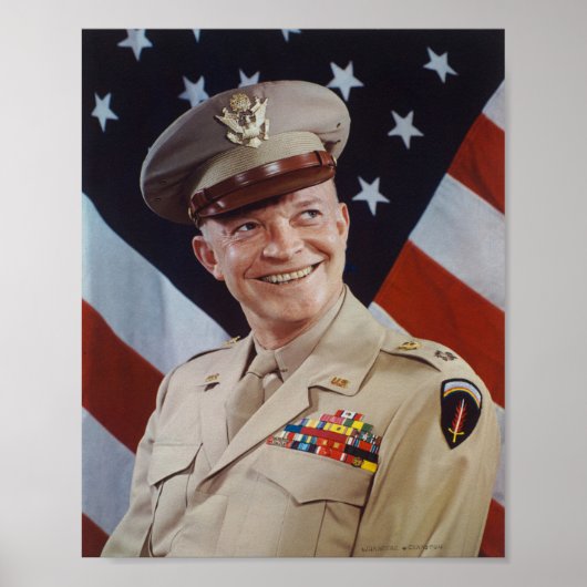 Dwight D Eisenhower Portrait Poster (Voorkant)