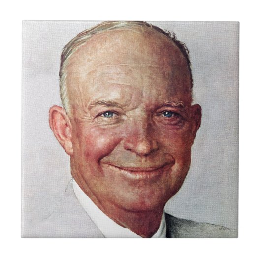 Dwight D. Eisenhower Tegeltje (Voorkant)
