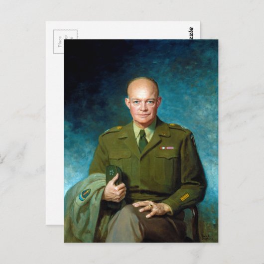 Dwight D. Eisenhower van Thomas Edgar Stephens 194 Briefkaart (Voorkant / Achterkant)