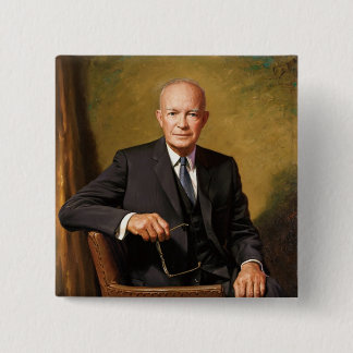 Dwight D. Eisenhower Vierkante Button 5,1 Cm