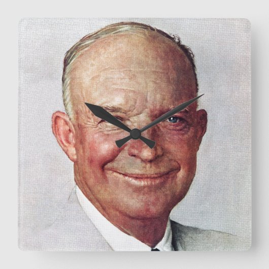 Dwight D. Eisenhower Vierkante Klok (Voorkant)