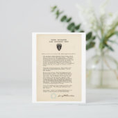 Dwight D. Eisenhower's Orde van de Dag (1944) Briefkaart (Staand voorkant)