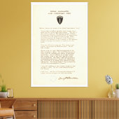 Dwight D. Eisenhower's Order of the Day (1944) Canvas Afdruk (Insitu (Woonkamer))