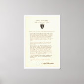Dwight D. Eisenhower's Order of the Day (1944) Canvas Afdruk (Voorkant)