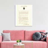 Dwight D. Eisenhower's Order of the Day (1944) Canvas Afdruk (Insitu (Woonkamer))