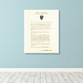 Dwight D. Eisenhower's Order of the Day (1944) Canvas Afdruk (Insitu (Houten vloer))