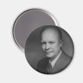 Dwight D. Eiserhower Portret Magneet (Voorkant / Achterkant)