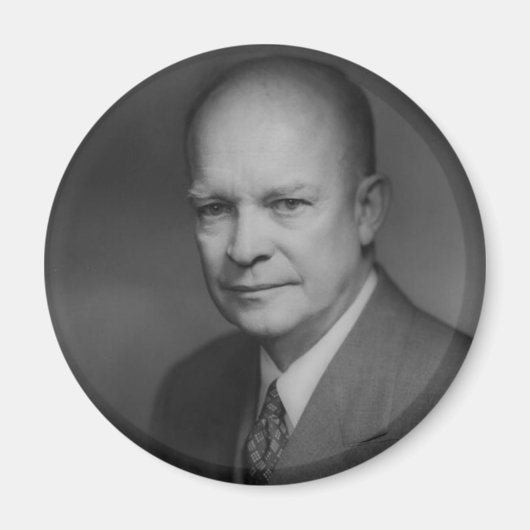 Dwight D. Eiserhower Portret Magneet (Voorkant)