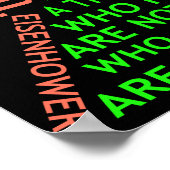 Dwight Eisenhower Anti-War Text Art Poster (Hoek)