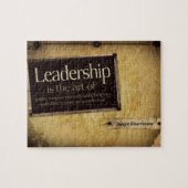 Dwight Eisenhower Inspirerend citaat "leiderschap" Legpuzzel (Horizontaal)