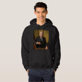 Dwight Eisenhower President Portret Witte Huis Hoodie (Voorkant volledig)