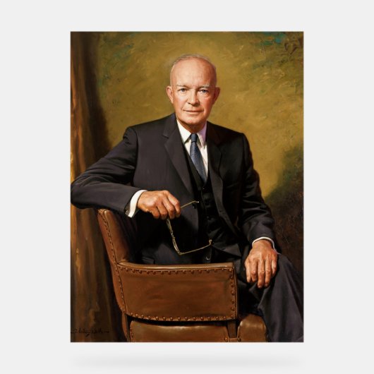 Dwight Eisenhower President Witte Huis Acryl Bord (Voorkant)