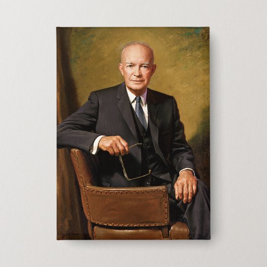 Dwight Eisenhower President Witte Huis Button (Voorkant)