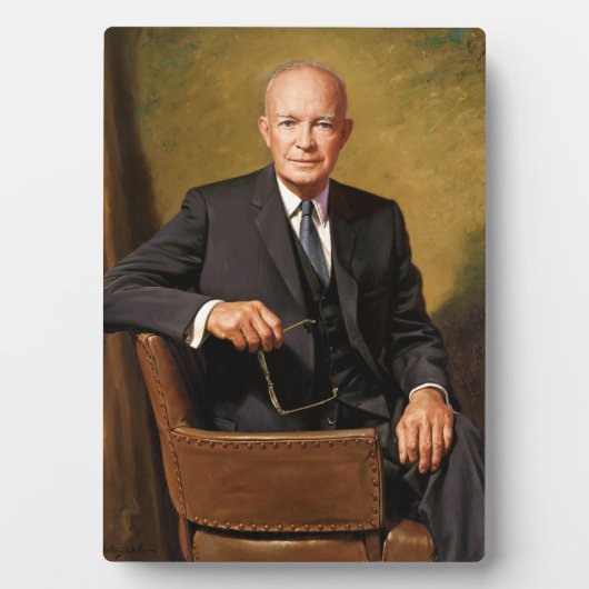 Dwight Eisenhower President Witte Huis Fotoplaat (voorkant)