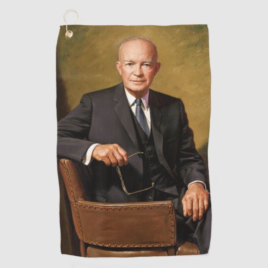 Dwight Eisenhower President Witte Huis Golfhanddoek (Voorkant)