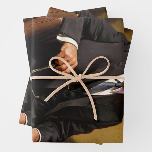 Dwight Eisenhower President Witte Huis Inpakpapier Vel (In situ)