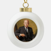 Dwight Eisenhower President Witte Huis Keramische Bal Ornament (Voorkant)