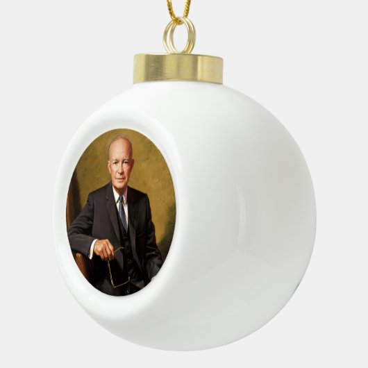 Dwight Eisenhower President Witte Huis Keramische Bal Ornament (Rechts)