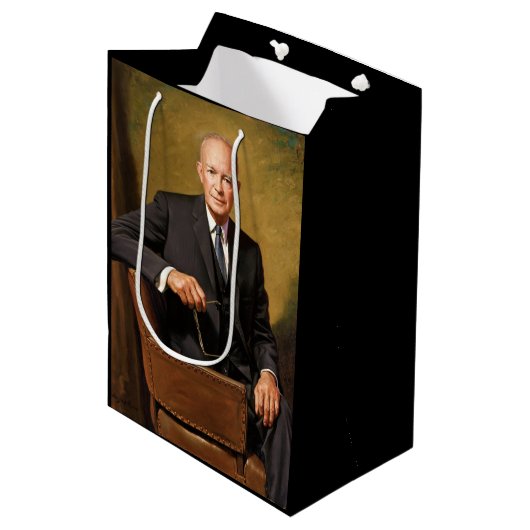 Dwight Eisenhower President Witte Huis Medium Cadeauzakje (Voorkant Gekanteld)