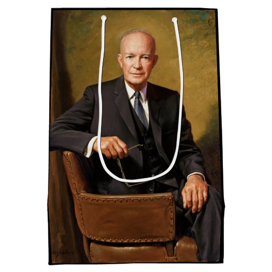 Dwight Eisenhower President Witte Huis Medium Cadeauzakje (Achterkant)
