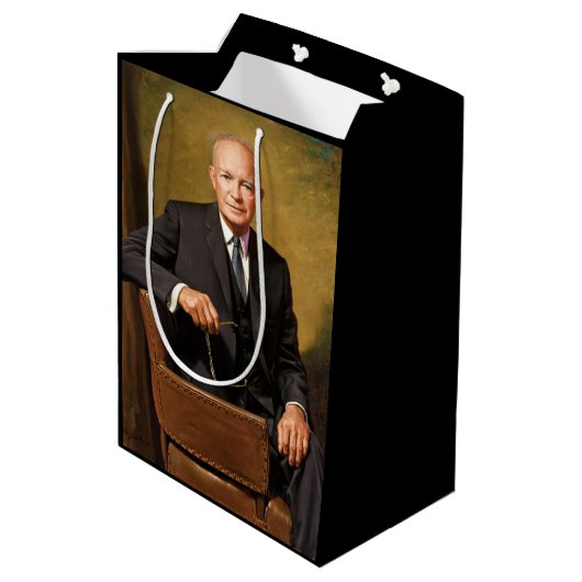 Dwight Eisenhower President Witte Huis Medium Cadeauzakje (Achterkant Gekanteld)