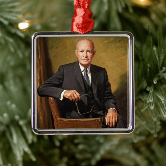 Dwight Eisenhower President Witte Huis Metalen Ornament (Boom)