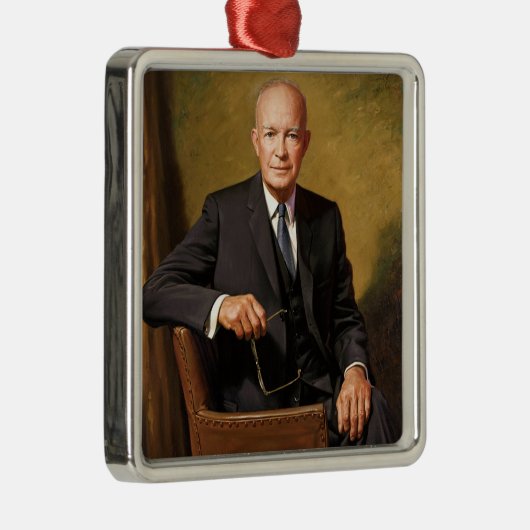 Dwight Eisenhower President Witte Huis Metalen Ornament (Rechts)