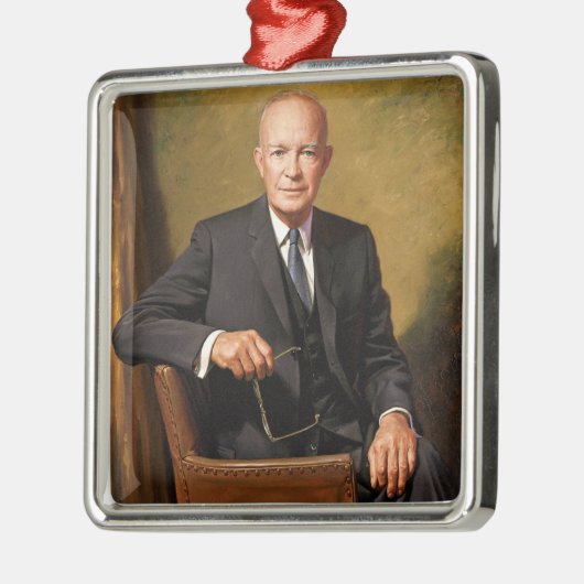 Dwight Eisenhower President Witte Huis Metalen Ornament (Links)