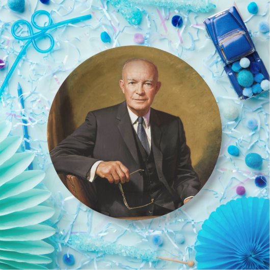 Dwight Eisenhower President Witte Huis Papieren Bordje (Feest)