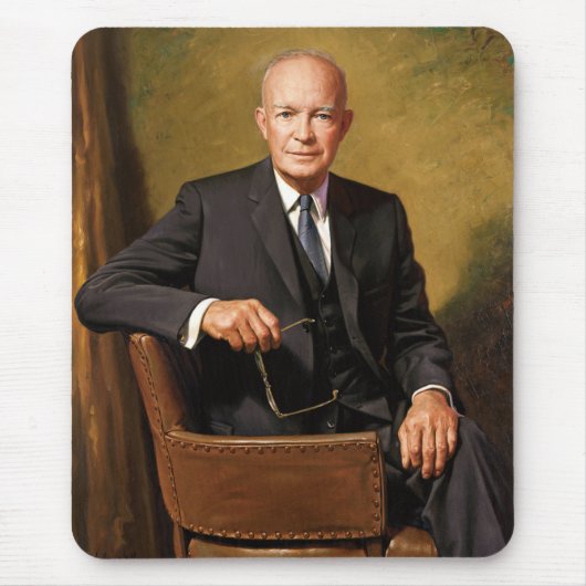 Dwight Eisenhower President Witte Huis Portret Muismat (Voorkant)