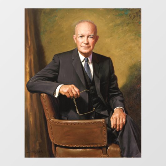 Dwight Eisenhower President Witte Huis Raamsticker (Vel)