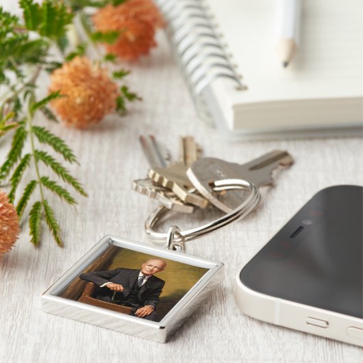 Dwight Eisenhower President Witte Huis Sleutelhanger (Zijkant)